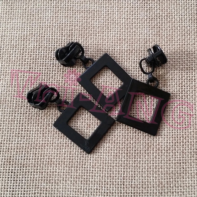 20 шт./лот уникальный квадратный слайдер на молнии с черной распылителем 5 # для из
