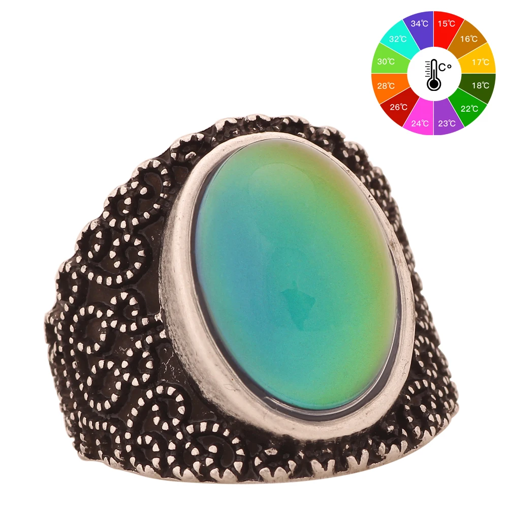 Женское кольцо в стиле ретро|mood ring|color changing mood ringrings for women |
