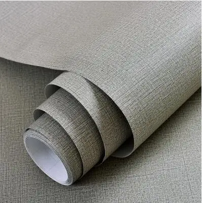 FH Deep gray Толстые самоклеящиеся серые льняные одноцветные обои для гостиной, ТВ фон, водостойкая Наклейка на стену для общежития Vliny - Цвет: FH Deep gray