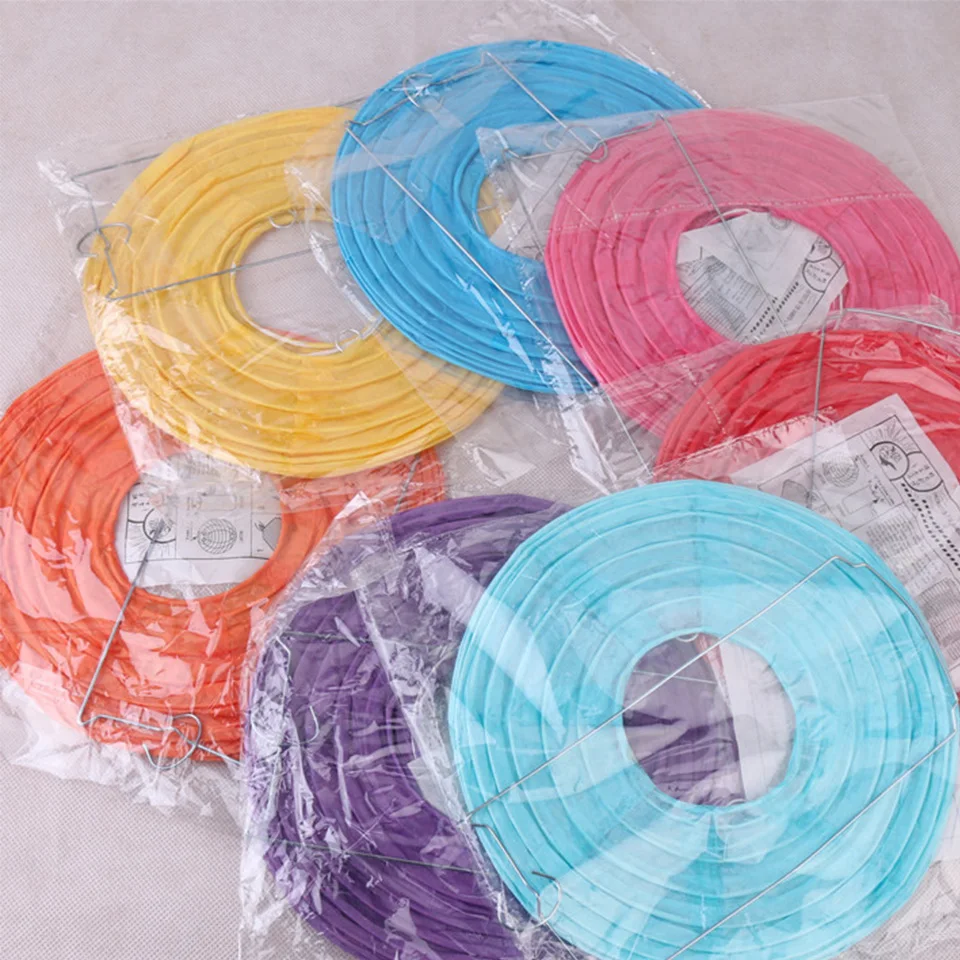 10 шт./компл. китайские фонарики бумажные украшения для вечеринок 4/6/8/10/12 дюйма