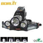 Налобный фонарь BORUIT, светодиодный водонепроницаемый фонарь с 4 режимами, XML L2, Micro USB, 6000 люмен