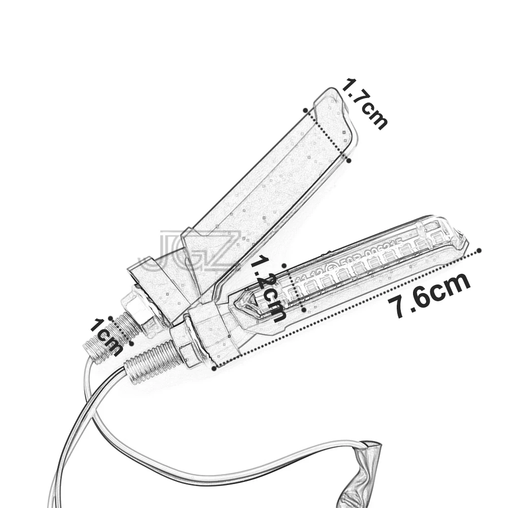 Пара Универсальный мотоцикл светодиодный поворотник Янтарный Свет 12V индикаторы