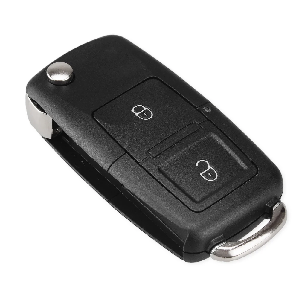 KEYYOU для VW Golf 4 5 Passat B5 B6 Polo Touran для сидения для Skoda Key 2/3 кнопки флип-ключ корпус автомобильный брелок без лезвия