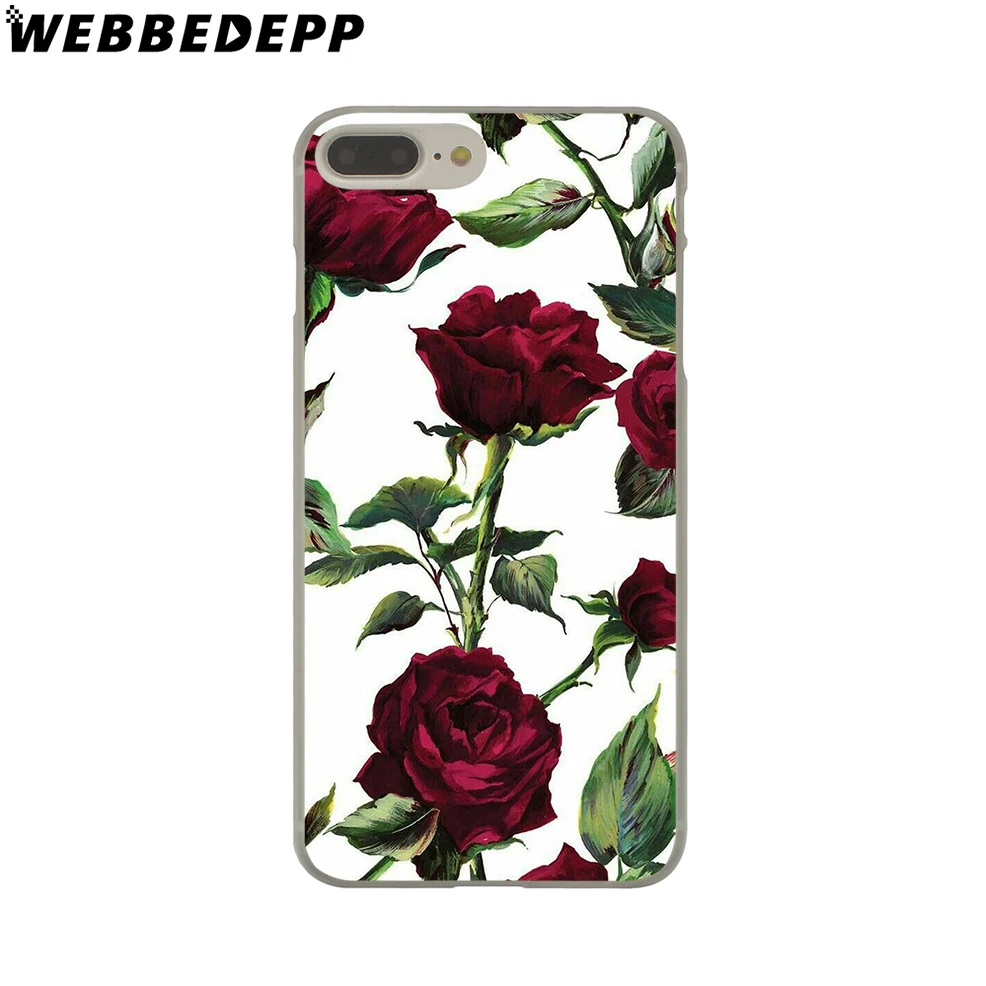 Жесткий чехол для телефона WEBBEDEPP с белым мрамором и цветами для iPhone 4 4S 5C 5 5S SE 6 6S 7 8 Plus X XR XS 11 Pro Max