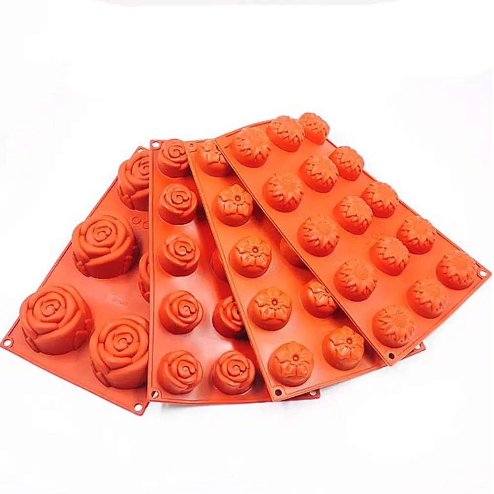 Семья выпечки 8 отверстий цветок серии силиконовые антипригарные гибкие формы