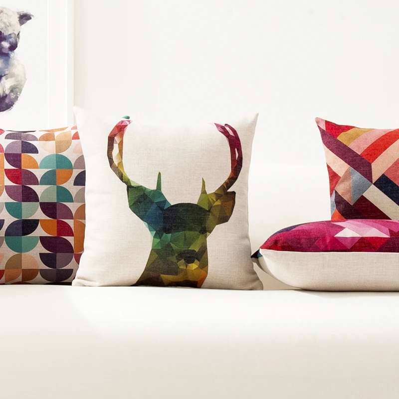 Декоративные диванные подушки в скандинавском стиле Геометрическая простая