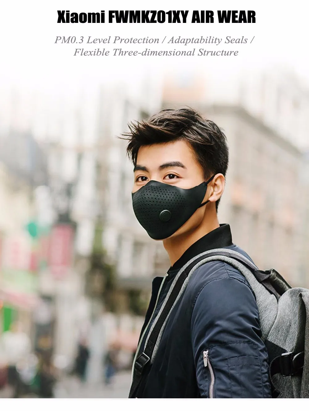Xiaomi AirPOP Air Wear PM0.3 анти-Дымчатая маска для лица с 4 шт. фильтром регулируемые ушные Висячие удобные маски для лица 4 цвета