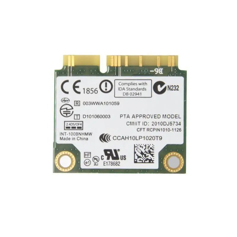 Беспроводная мини-карта Intel Centrino Wireless-N 100 100BNHMW 802.11b/G/N 150 Мбит/с PCIe | Компьютеры и