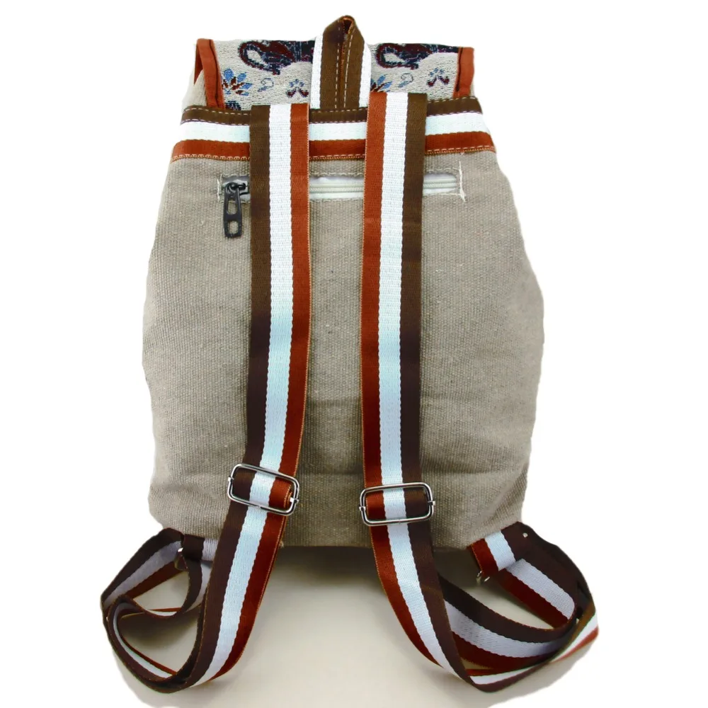 Винтажный рюкзак Hmong в стиле бохо с винтажной индийско индийской вышивкой со