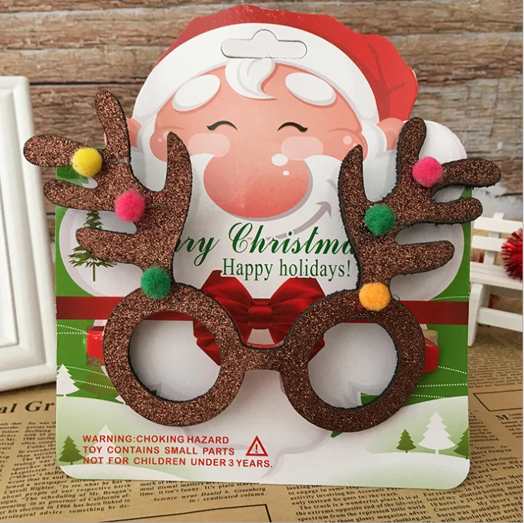 

Children's Christmas Headbands Glasses Frames Adult Christmas Funny Supplies Decorations