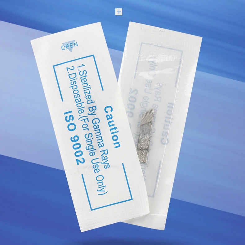 

10pcs New Products Microblading Needles Three Row 45pins Blade for Lip Professional Permanent Makeup Tools for Embroidery Pen