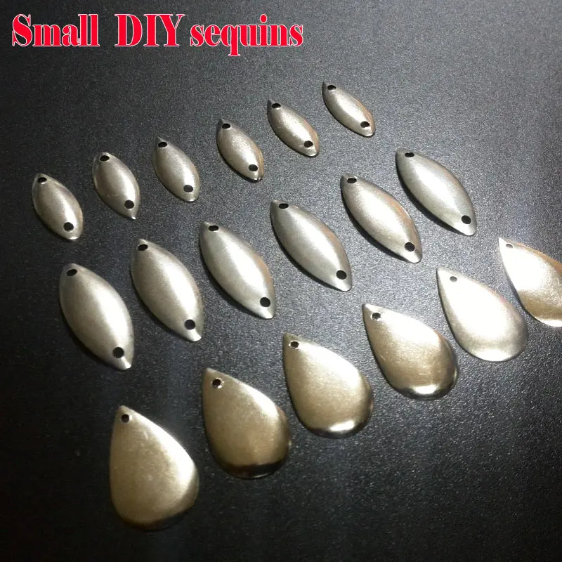 

HOT small fishing lure sequins willow spinner blades smooth DIY lure bait tackle 50pcs/lot