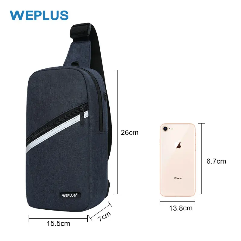 Сумки через плечо WEPLUS для мужчин и женщин Мужская водонепроницаемая нагрудная