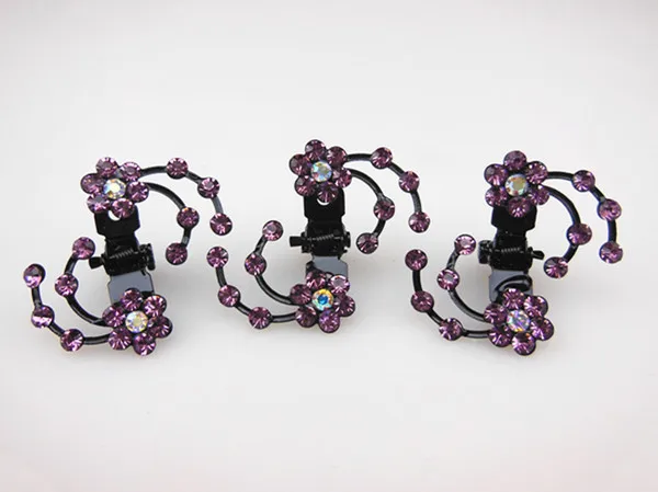 12 шт. заколки Крабики для волос с кристаллами|fashion hair pins|hair pinspin |