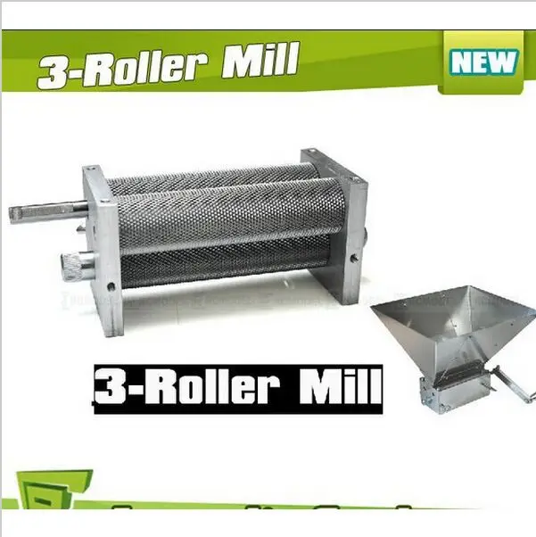 Фирменная Новинка дробилка ячменя солод зерна 3 прокатный стан для домашнего