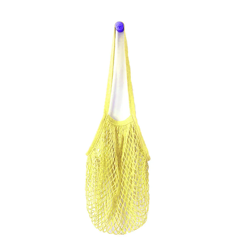 Reusable Fruit String Grocery Shopper Cotton Tote Mesh Woven Net Shoulder Bag Vegetable Drawstring 64P | Дом и сад