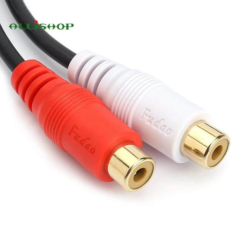 Кабель для аудиосабвуфера 3 5 мм с RCA штекером на 2 гнезда Y образный кабель