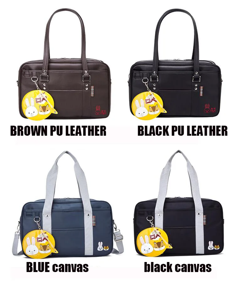 Японская Бумага кролик косплей JK Униформа сумка сумки на плечо PU черная