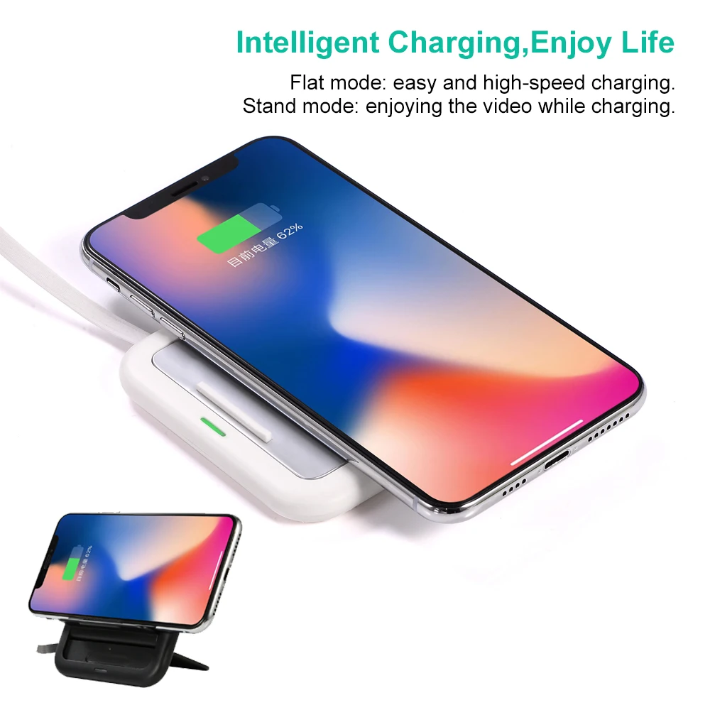 Беспроводное зарядное устройство NYFundas 2 в 1 10 Вт для samsung galaxy s9 s8 plus note 9 apple iphone XS MAX XR