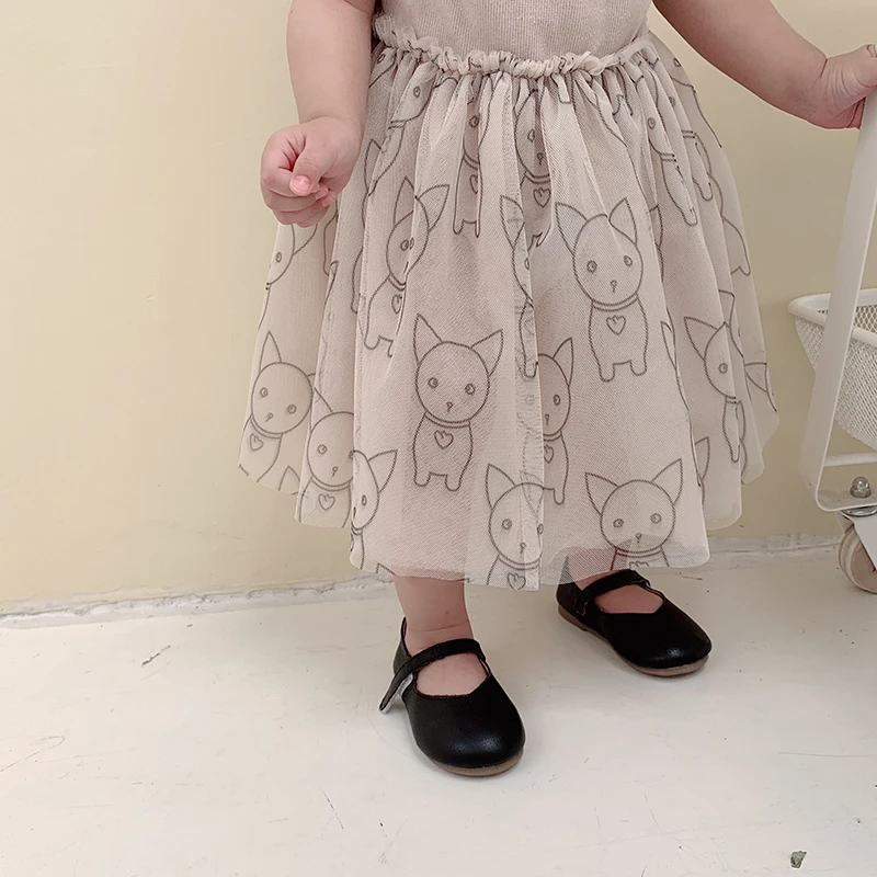 Girlsɽresses Summer Dresses 2019 New Westernized Mesh Children's Hanging Princess Girlsɽress vest Baby Girl Dress | Детская