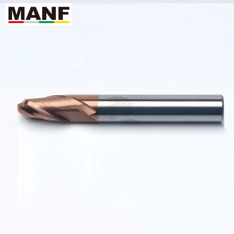 Длинная Концевая фреза MANF с 2 канавками HRC55 R2mm R3mm R4mm сферические концевые фрезы