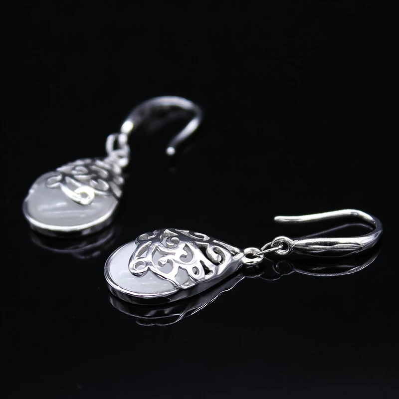 Новое Качество Посеребренные Падение Серьги Для Женщин Мотаться Лунный Свет