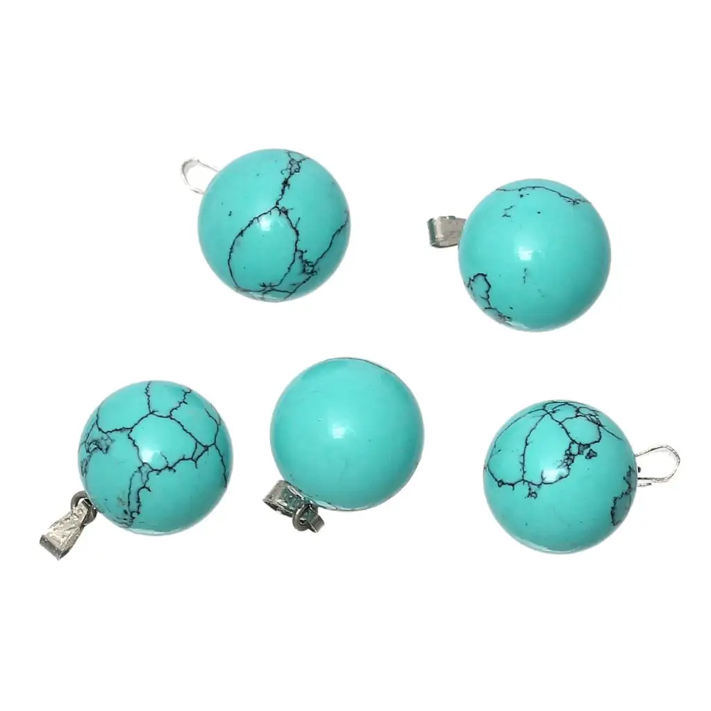 DoreenBeads созданная Подвеска из драгоценного камня подвески круглые синие 22 0 мм (7/8