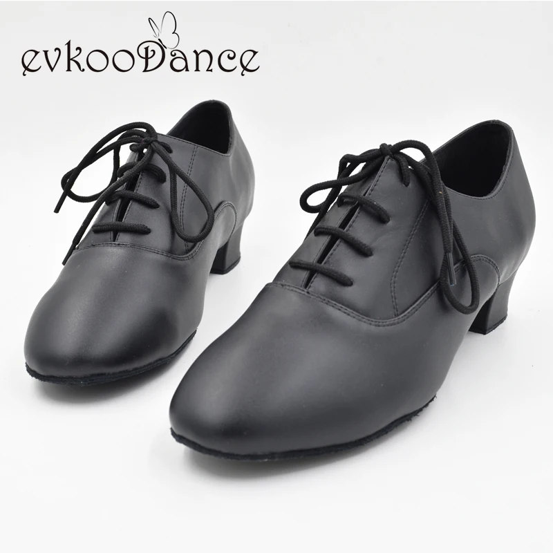Размер США 4 5 13 высота каблука см для мальчиков Zapatos De Baile удобная черная обувь из