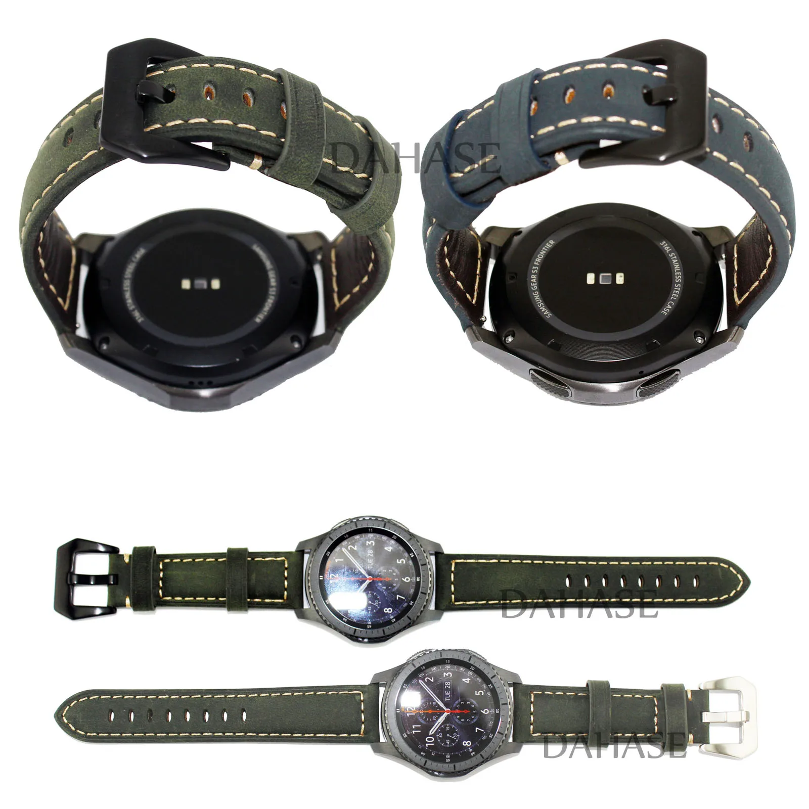 

Ремешок на запястье для Samsung Gear S3 Frontier, из натуральной кожи