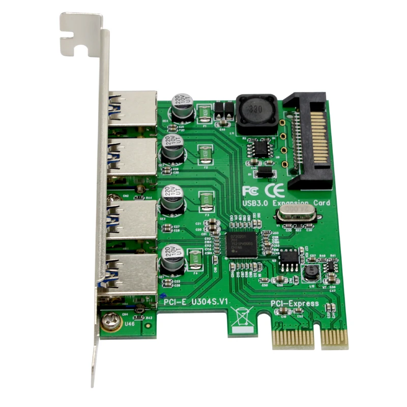 Плата расширения PCI Express с 4 портами USB 3 0 E на адаптер преобразователь для x1 x4 x8 x16