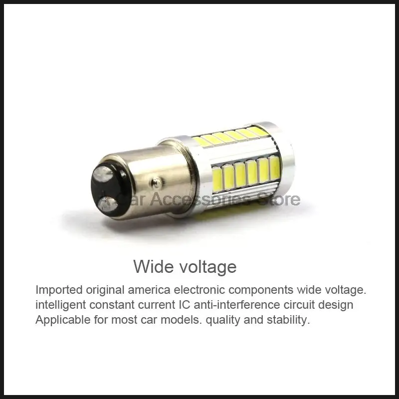 2шт S25 1157 BAY15D 33 светодиодный 5630 SMD P21/5 Вт 2057 7528 Автомобильный задний фонарь стоп