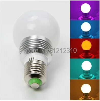 E27/E14 светодиодная RGB лампа 9 Вт AC 85 265 в rgb Светодиодная с пультом дистанционного