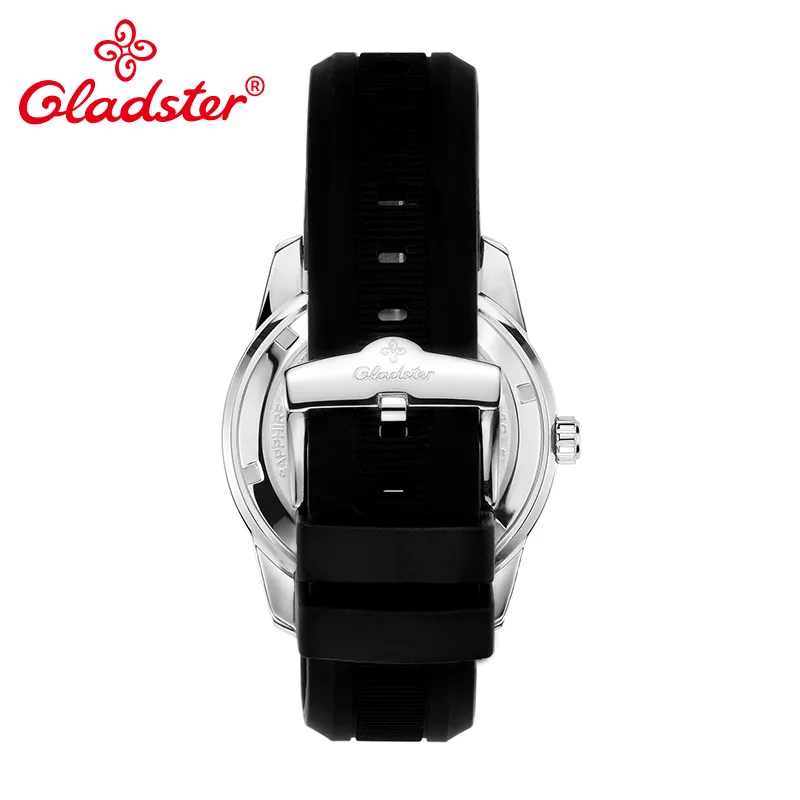 Gladster светящиеся мужские часы Япония MIYOTA GP11 спортивный силиконовый ремешок