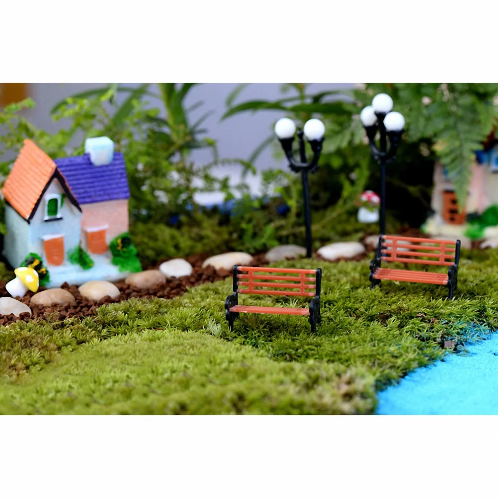 Искусственное кресло с откидывающейся спинкой для парка миниатюрное сказочное