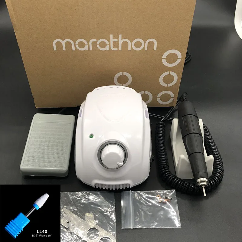 Электрическая дрель для ногтей Authent MARATHON Champion 3 ручка 102L 35000 об/мин мощная