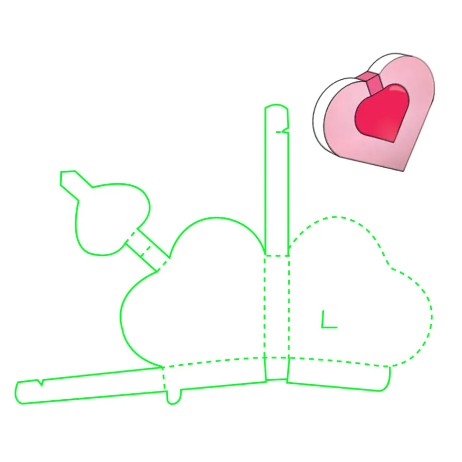 Eastshape шаблоны для коробок коробка с сердцем металла резки Скрапбукинг тиснения