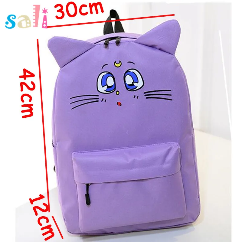 Рюкзак в стиле Харадзюку парусиновый рюкзак с милым котенком сумка на плечо