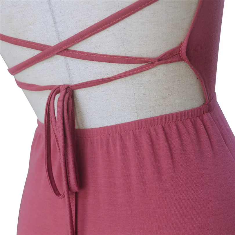 Женщины Летние комбинезоны Полиэстер 2017 Сексуальные шнуровкой выдалбливают