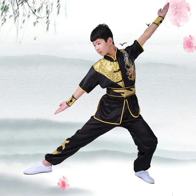 Одежда для боевых искусств мальчиков и женщин униформа Тай Чи кунг фу комплект