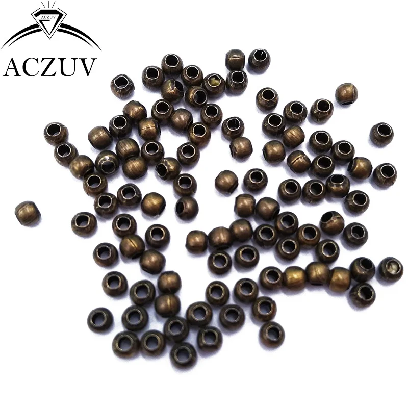 

Antique Bronze 10000pcs Jewelry Spacers 2mm 3mm 4mm 5mm 6mm 8mm 10mm Round Spacer Beads Findings Free Shipping JSB004