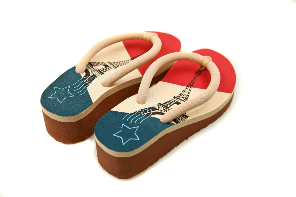 Сандалии женские/мужские популярные шлепанцы с рисунком Джека и Эйфелевой башни