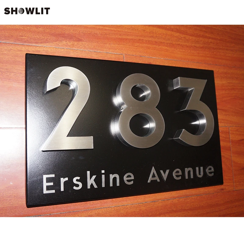 

Silver Metal Wall Mounted 3D Metal Numbers Black Background