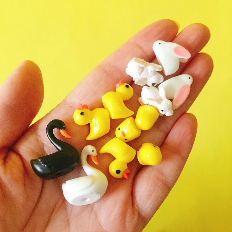 Продажа ~ 2 шт утка цыпленок лебедь/Животные/миниатюры/милый/Сказочный