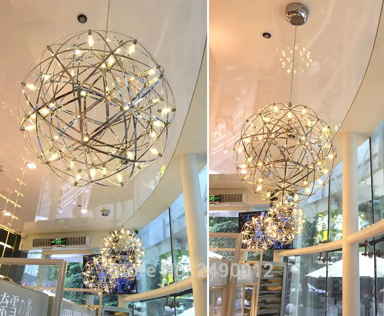 Современный подвесной светильник с шариками из нержавеющей стали|lamp for bar|lamp