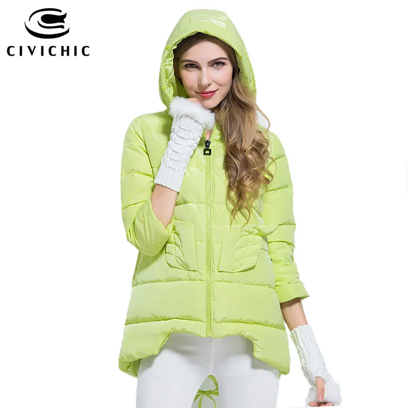 CIVICHIC Лидер продаж в Корейском стиле зимняя накидка с капюшоном куртка пуховик