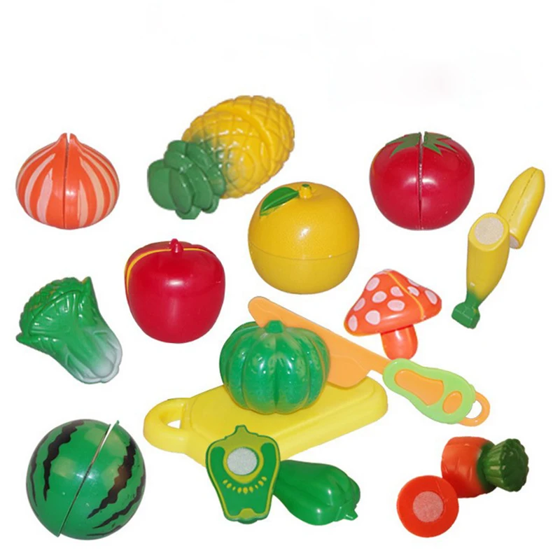 6 шт./партия Пластик Кухня Еда фрукты овощи Резка дети Ролевые Игры развивающие
