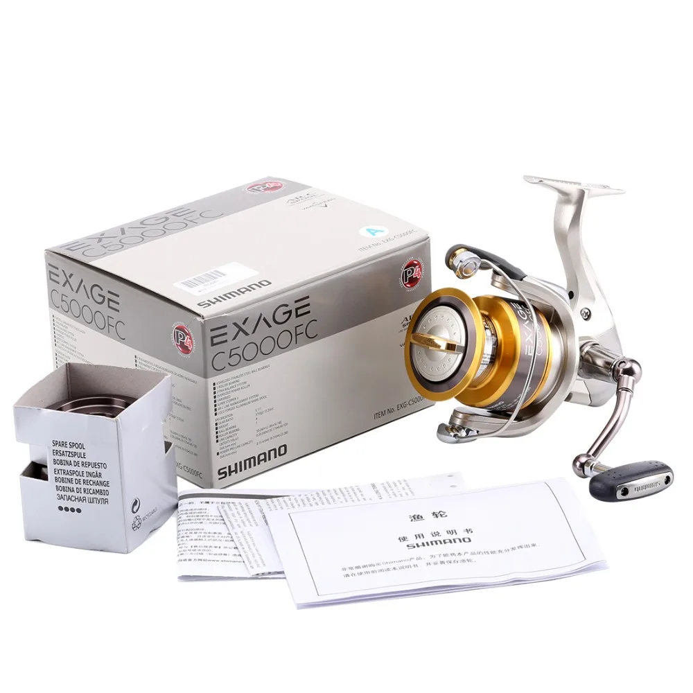 Спиннинговая катушка Shimano Exage 1000 2500 3000S 4000FD 5000FC 5 шарикоподшипников рыболовные