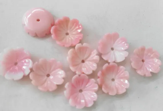 Неподлинная розовая ракушка AA + жемчужная роза цветок флуорическая чашка корона