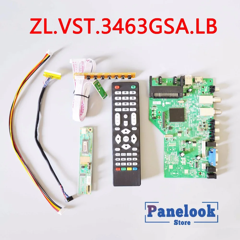 ZL. VST.3463GSA. Фунтов лёгкий нейлоновый трос Универсальный цифровой драйвер платы поддерживает DVB-T2 DVB-S2 DVB-C с CI карта+ 7 Key кабель+ инвертор+ Дифференциальная Сигнализация пониженного напряжения