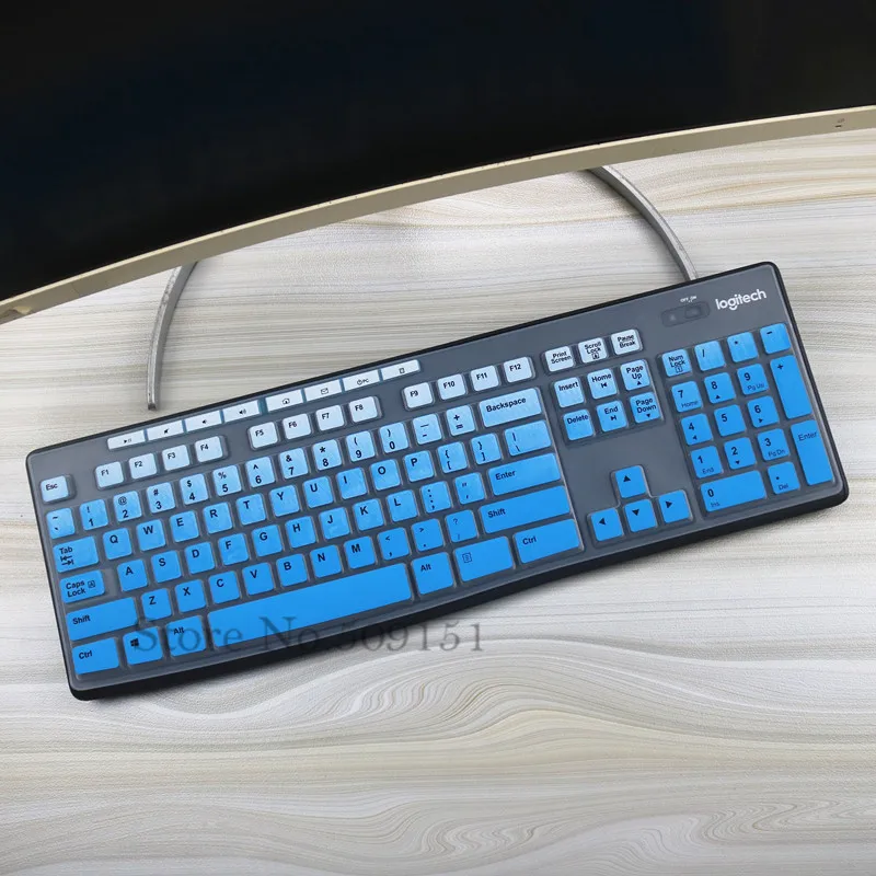 Gradient blue Водонепроницаемый силиконовый чехол для клавиатуры для logitech MK275 K275 MK200 K200 MK260 K260 MK270 K270 механический Настольный ПК - Цвет: Gradient blue